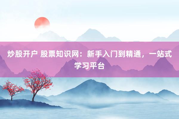 炒股开户 股票知识网：新手入门到精通，一站式学习平台