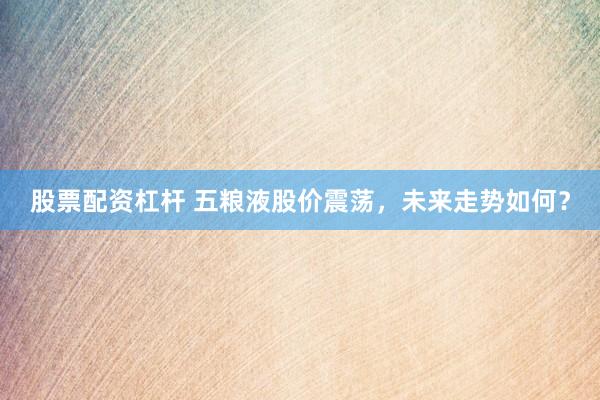 股票配资杠杆 五粮液股价震荡，未来走势如何？