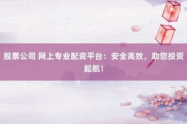 股票公司 网上专业配资平台：安全高效，助您投资起航！