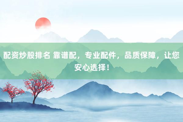 配资炒股排名 靠谱配，专业配件，品质保障，让您安心选择！