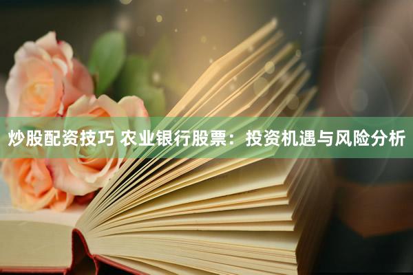 炒股配资技巧 农业银行股票：投资机遇与风险分析